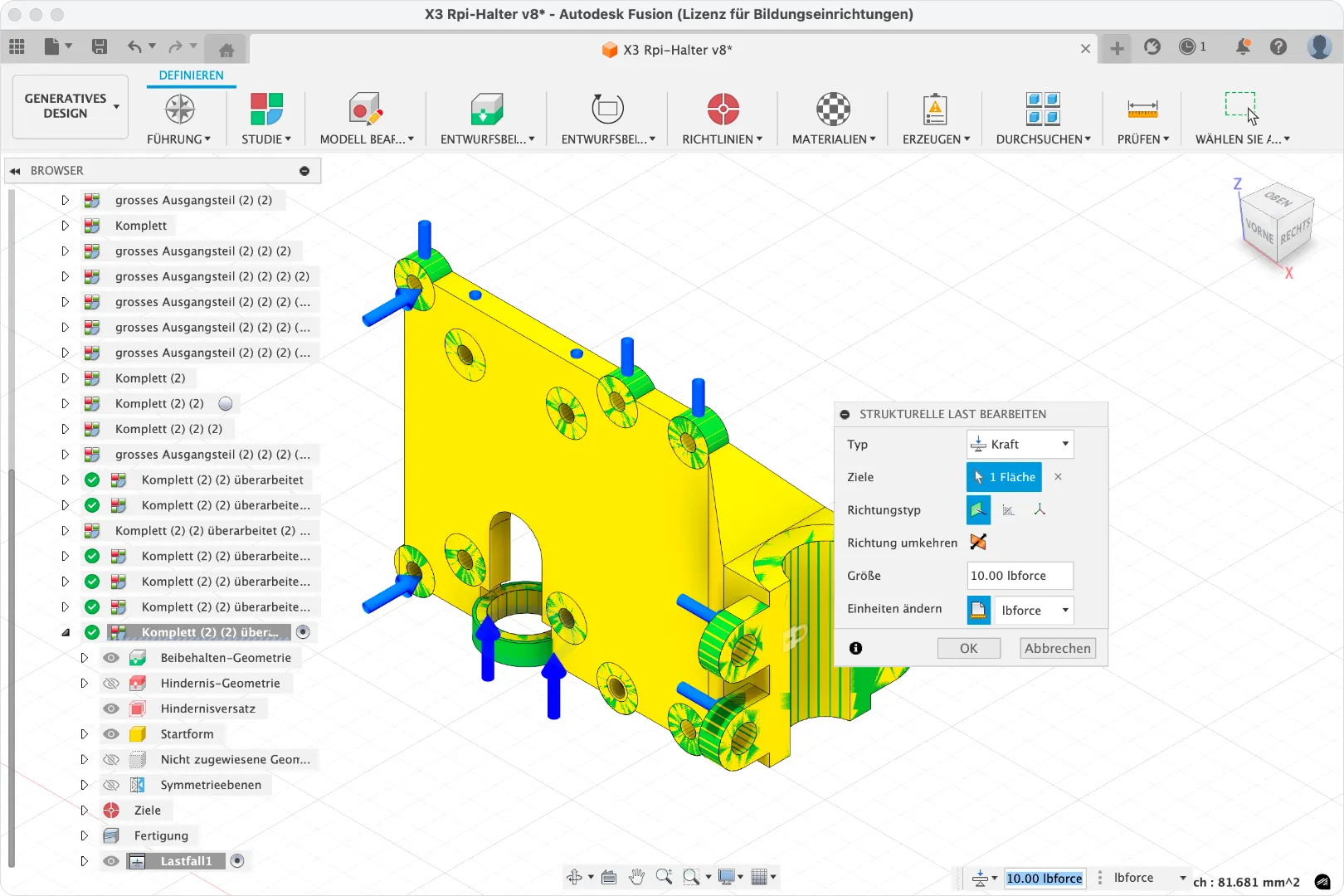 Wettermodifikation / Umsetzung / Generatives Design (Autodesk Fusion)