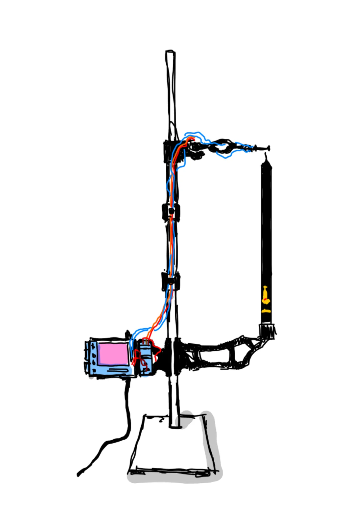Wettermodifikation / Umsetzung / Apparat Skizze